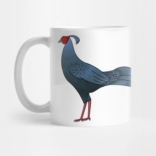 Siamese fireback bird cartoon illustration Mug